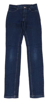 Modré skinny elastické rifle Denim Co.