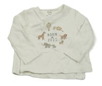 Bílý zavinovací kabátek se zvířaty C&A