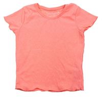 Neonově růžové žebrované tričko Primark