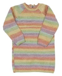 Barevné pruhované žinylkové šaty Next