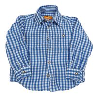 Modro-bílá kostkovaná košile