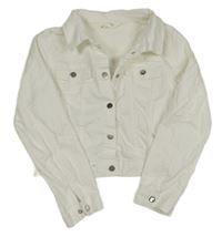 Bílá riflová crop bunda H&M