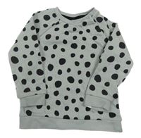 Šedo-černá puntíkatá mikina