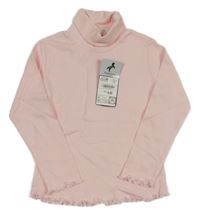 Nové - Světlerůžové triko s rolákem C&A