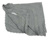 Šedá pletená deka 