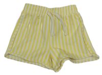 Žluto-bílé pruhované kraťasy Kiki&Koko