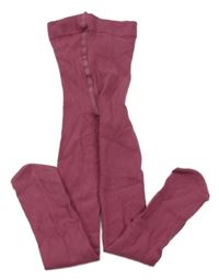 Tmavorůžové punčocháče H&M