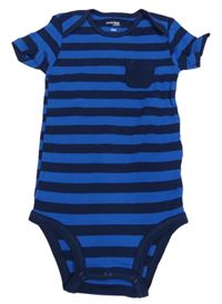 Modro-tmavomodré pruhované body s kapsičkou Carter´s 