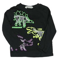 Antracitové triko s dinosaury H&M
