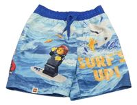 Modré plážové kraťasy s potiskem LEGO Nutmeg 