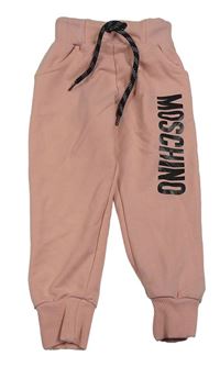 Světlerůžové tepláky s logem Moschino