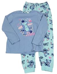 Modro-světlemodré fleecové pyžamo se Stitchem Primark
