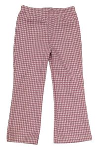 Růžovo-bílé vzorované legíny Matalan