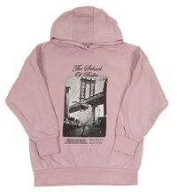 Světlerůžová mikina s mostem a kapucí Matalan