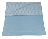 Světlemodrá plyšová minky deka 