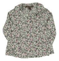 Smetanová halenka s kytičkami Zara