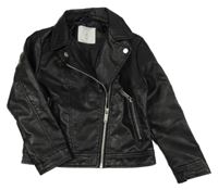 Černý koženkový jarní křivák Primark