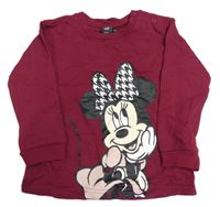 Tmavorůžová mikina s Minnií Disney