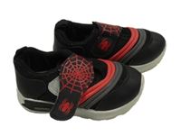 Černo-červené koženkovo/textilní boty se Spider-manem vel. 22