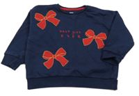 Tmavomodrá mikina s mašličkami F&F