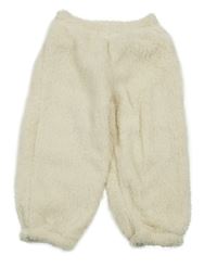 Smetanové chlupaté kalhoty 