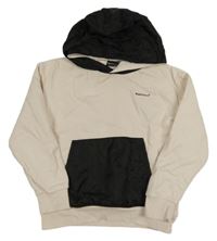 Béžovo-černá mikina s kapucí Bekkin