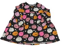 Černé bavlněné šaty s dýněmi George 