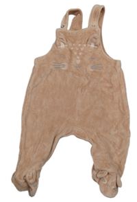 Starorůžové sametové dupačky se zajíčkem George 