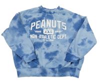 Světlemodro-modrá batikovaná mikina s nápisy H&M