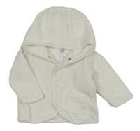 Bílý propínací podšitý svetr s kapucí C&A