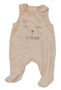 Světlerůžové sametové dupačky s čumáčkem C&A