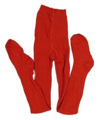 Červené vzorované punčocháče Primark