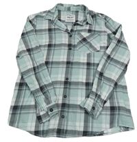 Světlezeleno-šedo-bílá kostkovaná halenka Page one young