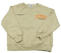 Béžová mikina s potiskem Zara