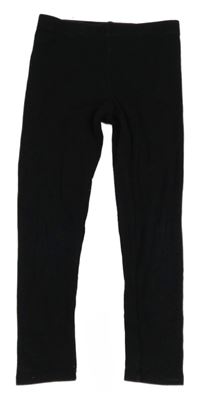 Černé žebrované legíny H&M