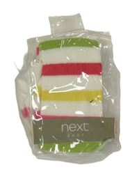 Nové - Bílé punčocháče s barevnými proužky Next