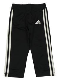 Černé sportovní funkční capri legíny s logem Adidas