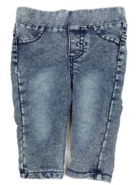 Tmavomodré plísňové tregíny riflového vzhledu H&M