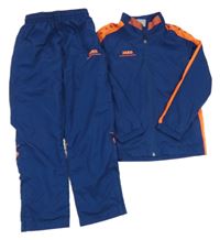 2set - Tmavomodro-oranžová šusťáková sportovní bunda + kalhoty Jako