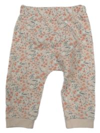 Světlerůžové květované tepláky Matalan