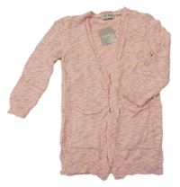 Nové - Světlerůžový svetrový cardigan Next