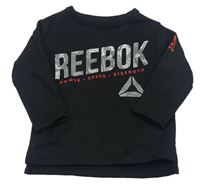 Černá mikina s logem Reebok