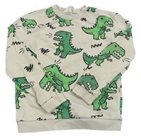 Světlebéžová mikina s dinosaury H&M