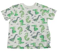 Bílé tričko s dinosaury zn. PRIMARK