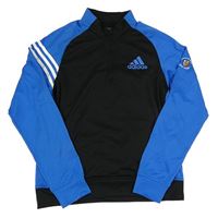 Černo-modrá sportovní mikina na golf Adidas