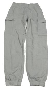 Světlešedé cargo tepláky H&M