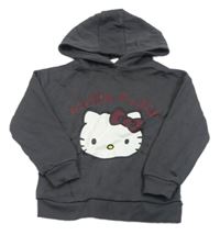 Tmavošedá mikina s Kitty a kapucí PRIMARK