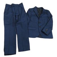 2Set - Tmavomodré melírované sako + kalhoty Next