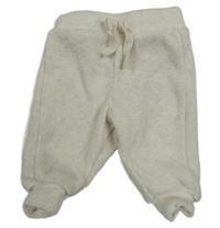 Světlebéžovo-smetanové melírované žebrované tepláky PRIMARK