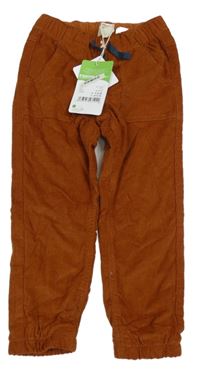 Nové - medové cuff manšestrové podšité kalhoty ALANA